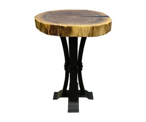 Pine Grove Pedestal Live Edge End Table