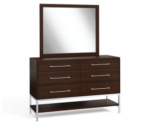 Arches 6-Drawer Dresser with Mirror