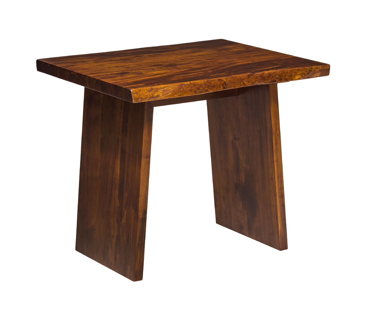 Burr Oak Live Edge End Table