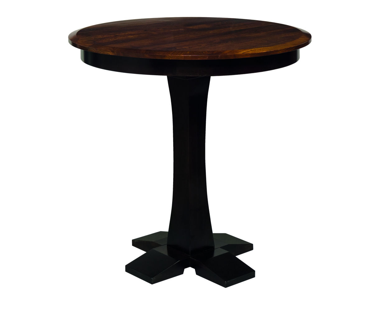 Poe Round Pedestal Solid Top Dining Table