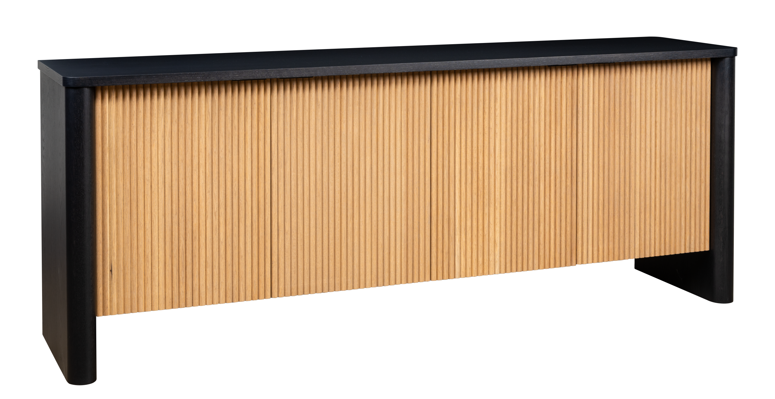 Retro reeded credenza